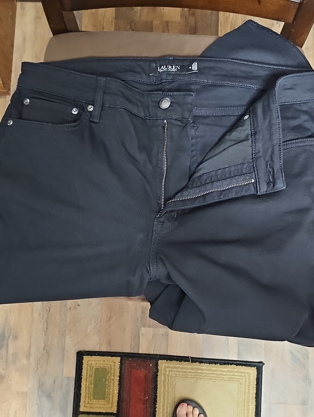 Lauren Ralph Lauren Slim Straight Black Jeans